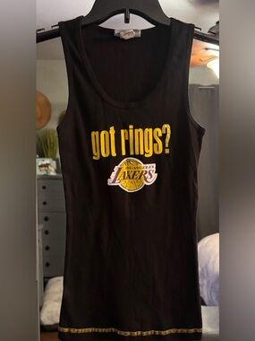 Los Angeles Lakers "got rings?" Black Tank Top